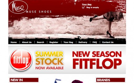 Website for Muse Shoes